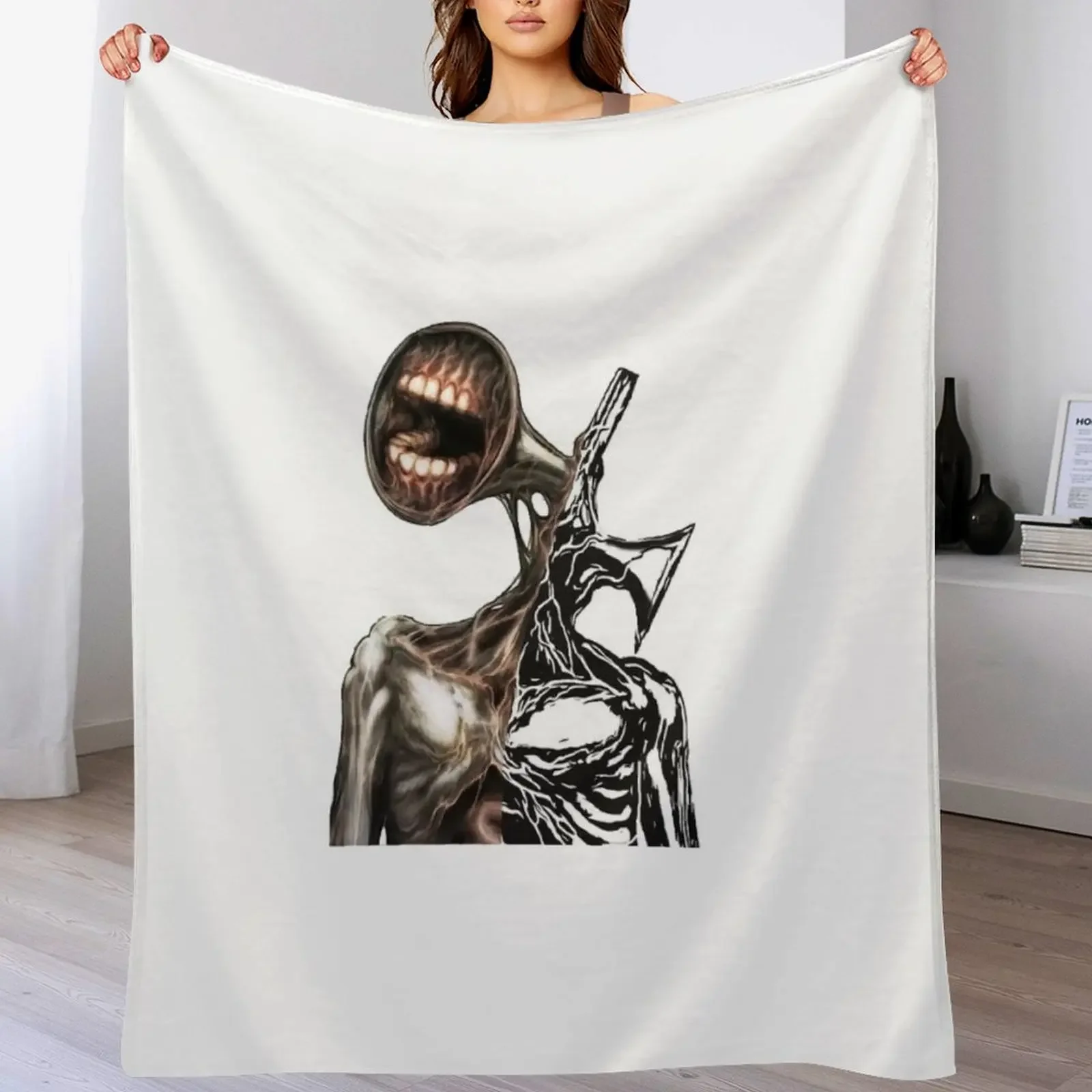 

siren head creepypasta creature Throw Blanket Reusable Durable Soft Blanket for All Seasons