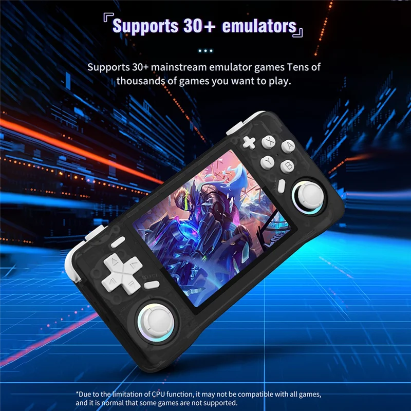 Portable XF35H Retro Handheld Video Game Console 3.5 Inch IPS Screen, 64G Preloaded Games, Wifi& Linux Pocket Player A-AU47