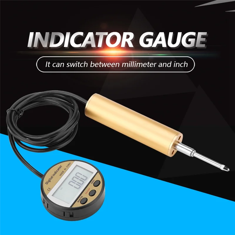 A74E-Digital Indicator Digital Probe Indicator Gauge 0-25.4Mm 0.01Mm Remote Type Digital Indicator Gauge Tool ±0.03Mm Test