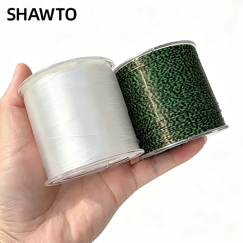 Shawto 500M Fluorocarbon Fishing Line Japanese Imported Carbon Fiber Nylon Line 3-30LB Monofilament Sinking Line Sea fishing
