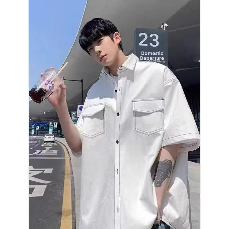 

Loose Fit ort Sve irt Men's Spring Summer Sle Casual Faion Slimming Top Breathable Comfortable Youth ular irt