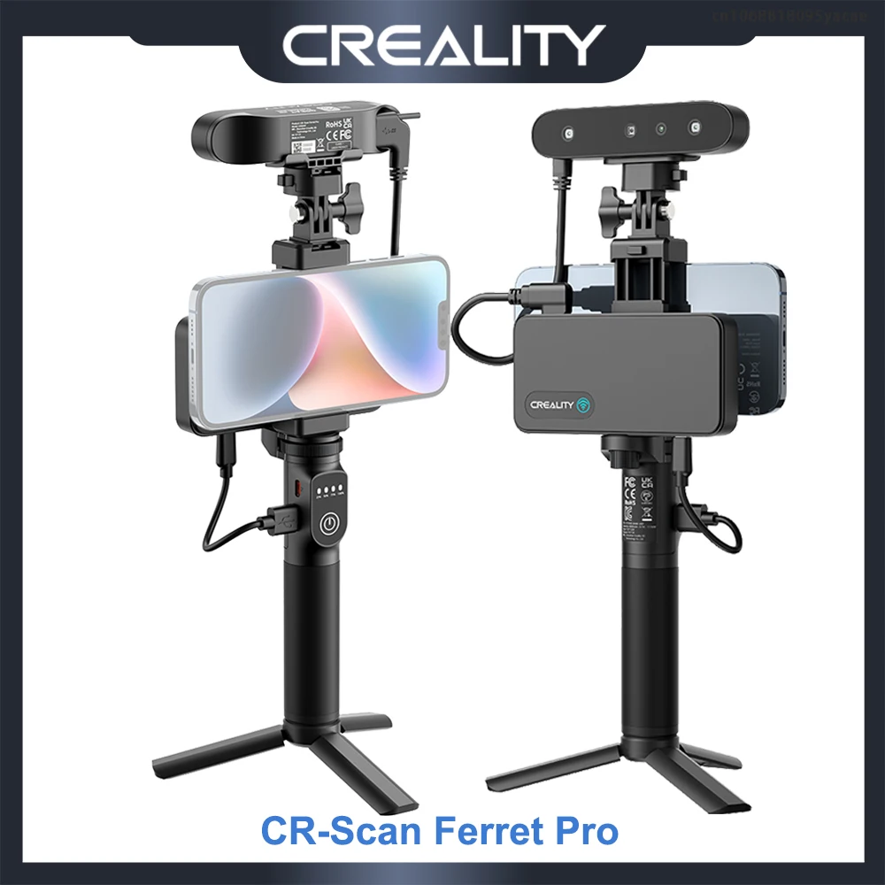 Creality CR-Scan Ferret Pro 3D Scanner Portable and Handheld 30fps Scanning Speed 0.1mm Accuracy ASIC Chipset Dual Mode Scanning