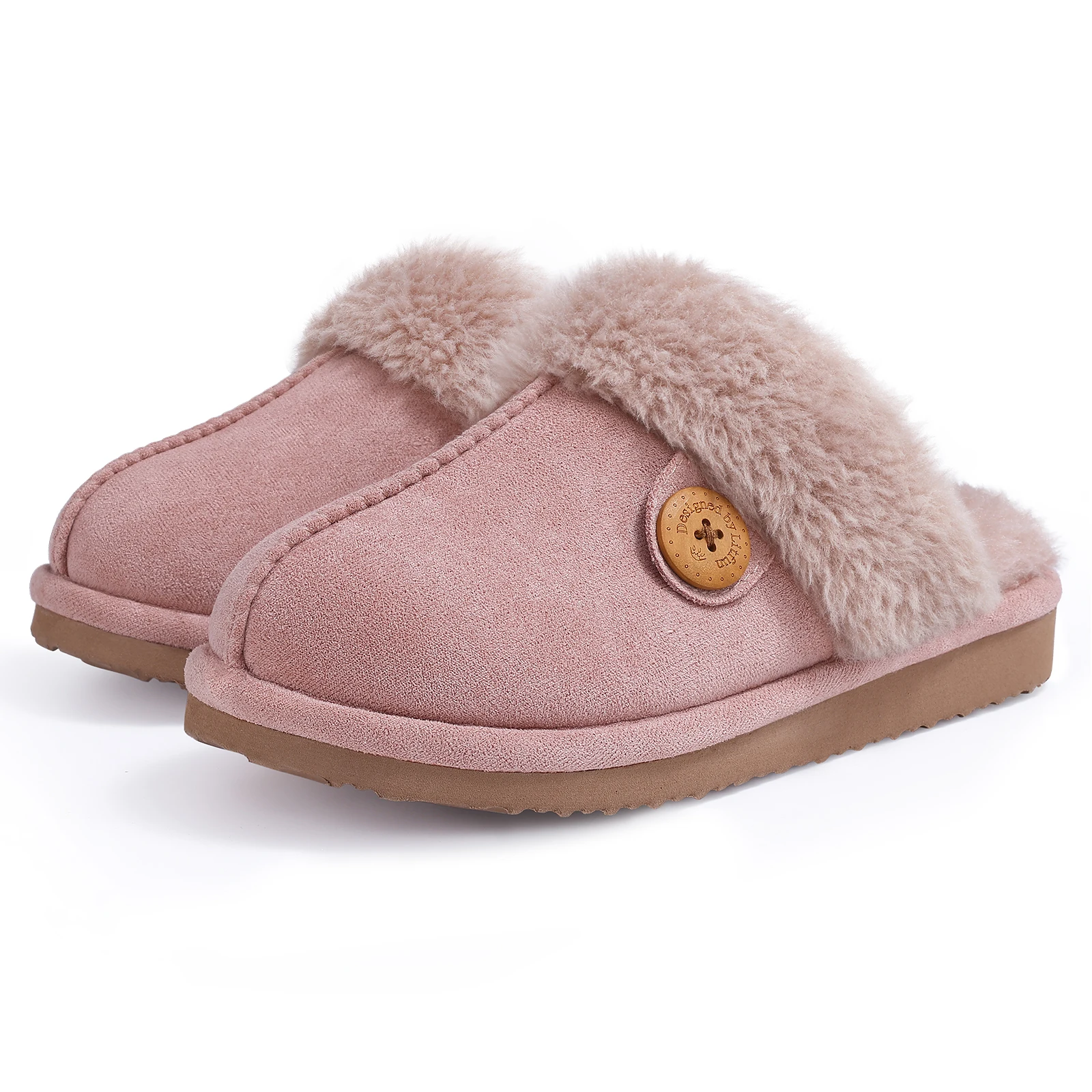 Bebealy Winter Fur Women Slippers Indoor Warm Soft Home Slippers Fashion Casual Slippers Fluffy Non-slip Sole Versatile Shoes