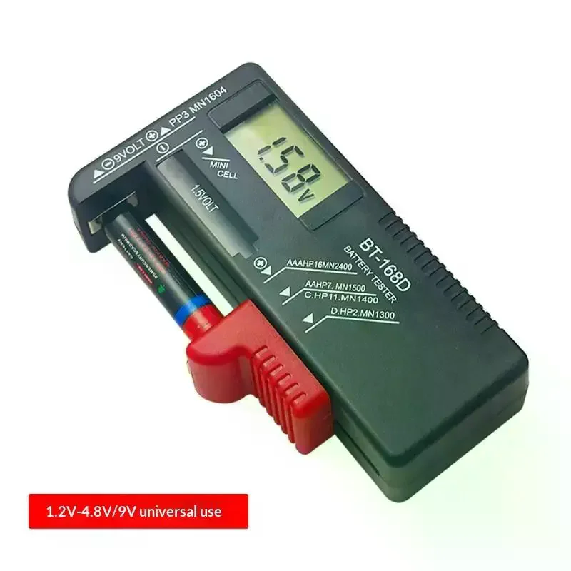 BT-168 PRO Digital Battery Tester Checkered Load Analyzer Display Check AAA AA Button Cell Lithium Capacity Universal Test