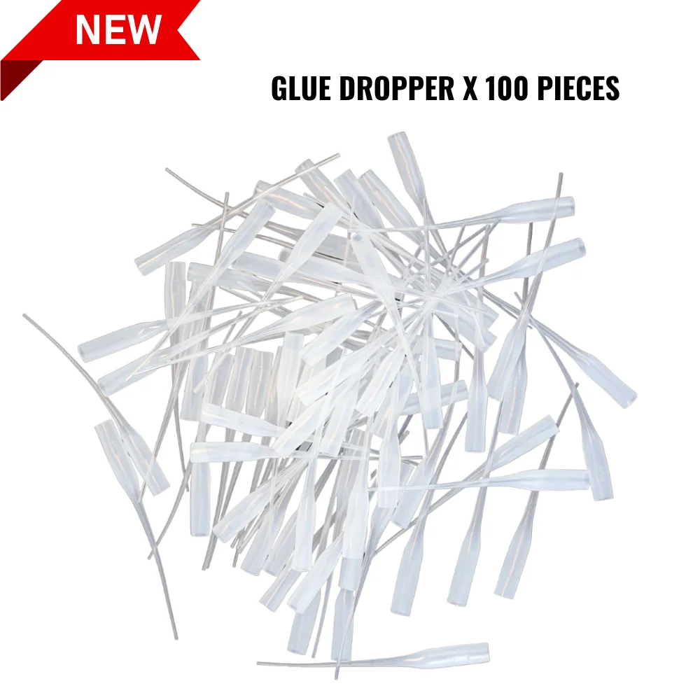 100pcs 502 Tool Needle Tube Instant Super Glue Dropping Tube Nozzle Adhesive Bottle Cap Catheter Dropper