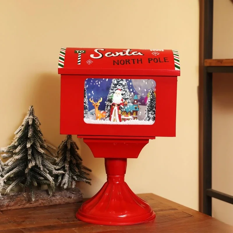 Christmas Decoration with Music and Rotating Falling Snow, Up Globe for Creating Holiday Atmosphere, Festive Gift