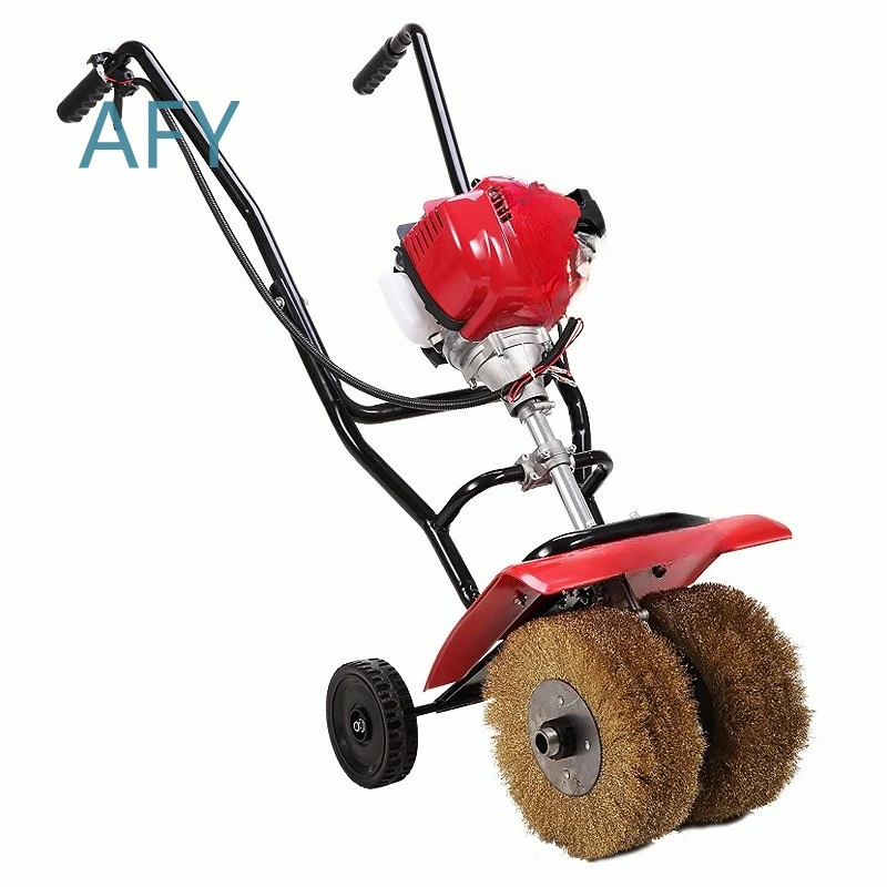 Hand-pushed Portable Engine for Color Steel Plate Roof Rust Removal Renovation Wire Grinding Machine for Steel Tile Roof
