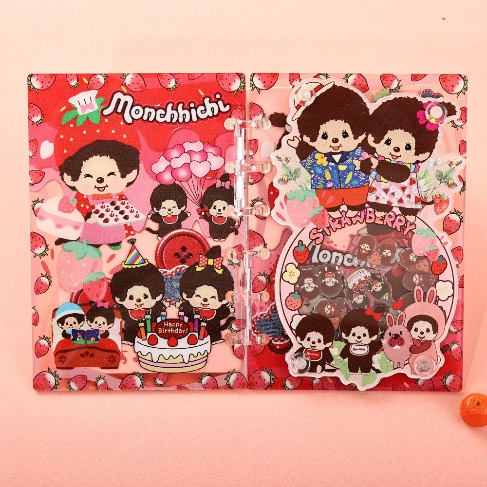 Acrylic Swinging Le Mengqiqi Handbook Cartoon A7 Loose leaf Notebook Many Small Mengqiqi Pinching Notebook