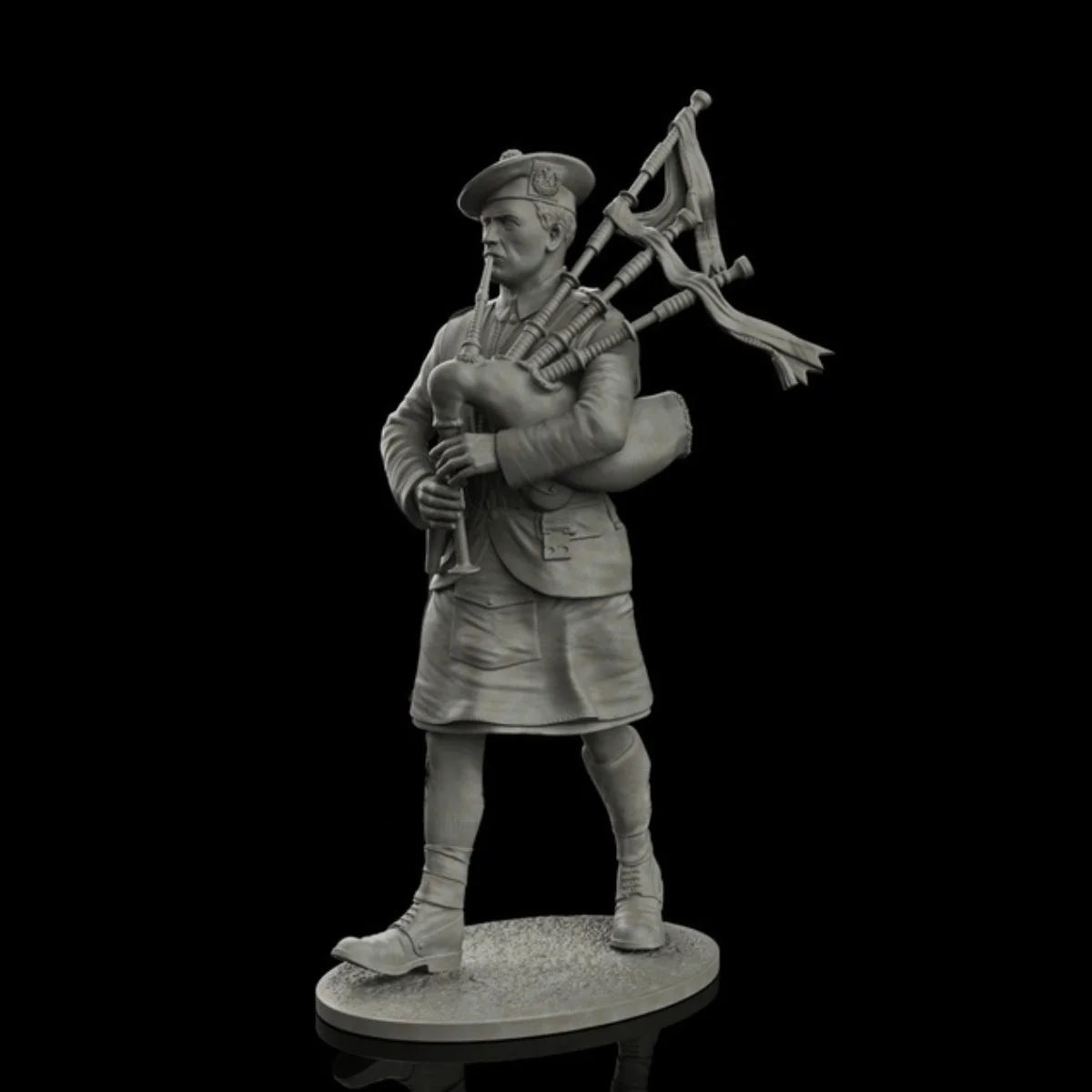 75MM Resin figure unpainted model kit, Scottish bagpipes, unassembled and unpainted GK, 1105R