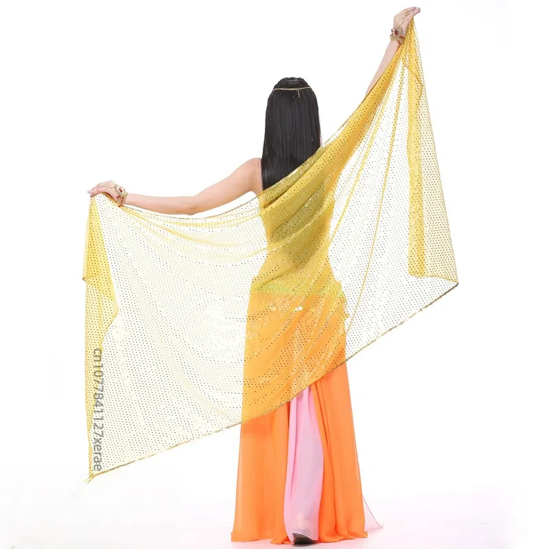 Performance de danse du ventre 210x95cm met en évidence écharpe de poche avec paillettes écharpe de danse du ventre interprète par groupe féminin