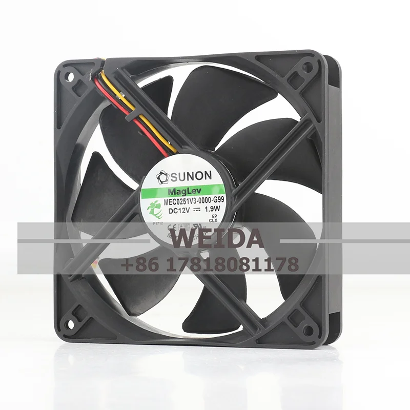 

Case fan SUNON 12025 12CM DC12V 1.9W MEC0251V3-0000-G99 120*120*25MM chassis Silent computer fan