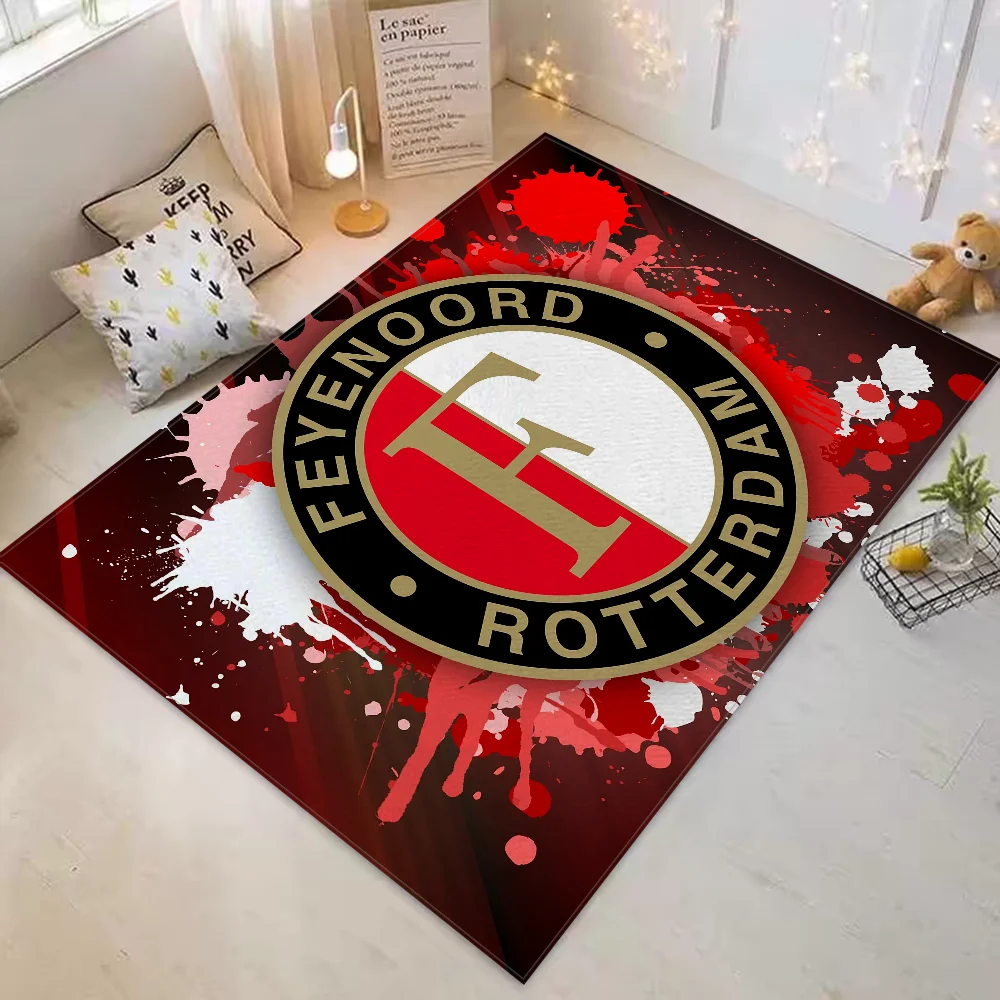 Floor Mats F-Feyenoord Kitchen Carpet Door Floor Mat Doormat Front Door Washable Non-slip Kitchen Rug Interior Entrance Mat Rugs