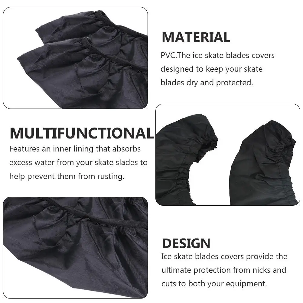 

2 шт. Защитные чехлы для лезвий коньков, эластичные накладки для фигурных и хоккейных коньков, водонепроницаемые, долговечные