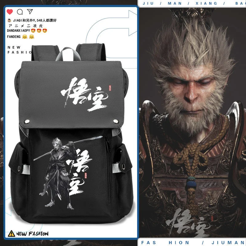 

Game Black Myth: Wukong Backpack Mochila Teenarges Schoolbag Mens Children Back To School Fashion USB Charge Travel Outdoor Bag