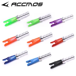 12pcs Arrow Pin Nocks Size S/L Arrow Nock +Aluminum Pin For ID 4.2 mm Carbon Arrow Shaft DIY Archery Accessories