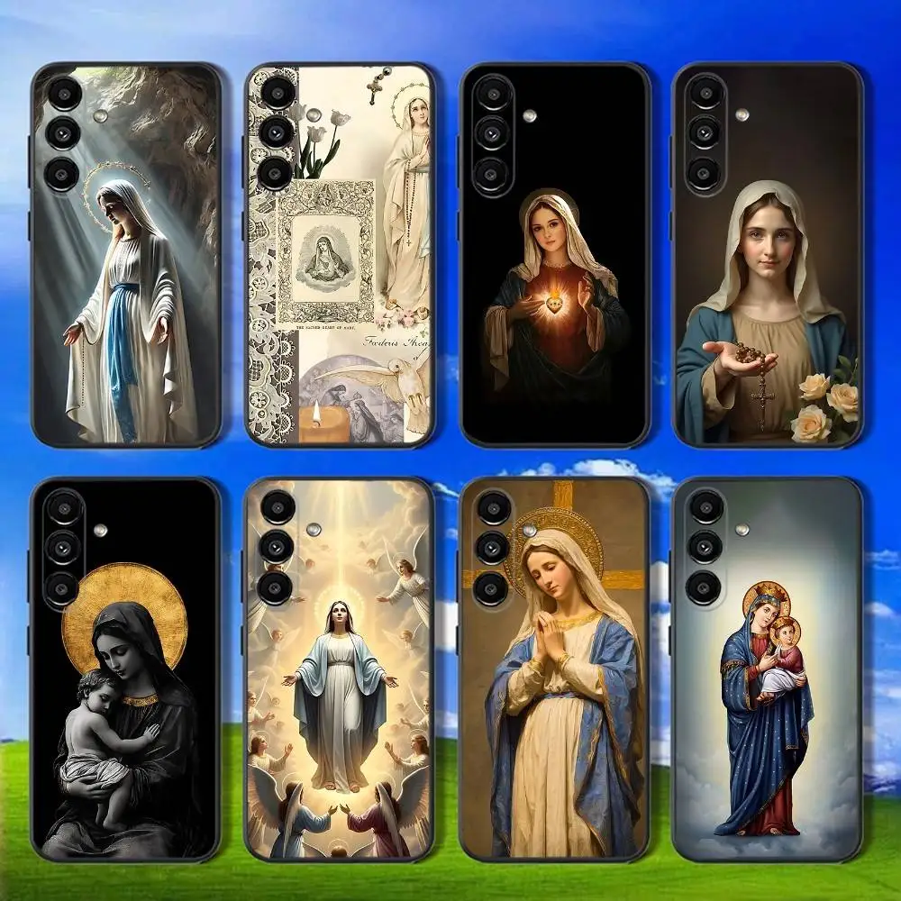 

Virgen Mary Virgin Bible Phone Case For Samsung Galaxy A13,A21s,A22,A31,A32,A52,A53,A71,A80,Soft Black Shell