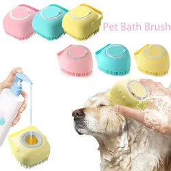 Pet Bathing Brush Pet Silicone Bath Cleaning Massage Brush Shampoo Shower Gel Bathing Brush Cat Dog Cleaning Grooming Supplies