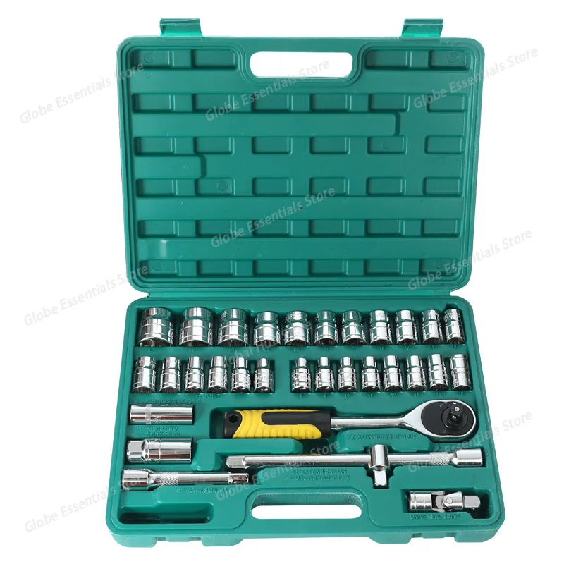 32PCS Ratchet Socket Wrench Set - For Automotive Maintenance and Repair Chromium-vanadium steel material