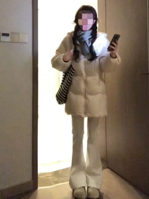 

Мягкая супер красивая свободная хлопковая куртка с капюшоном, маленькая модная верхняя одежда Personali, зимняя женская одежда