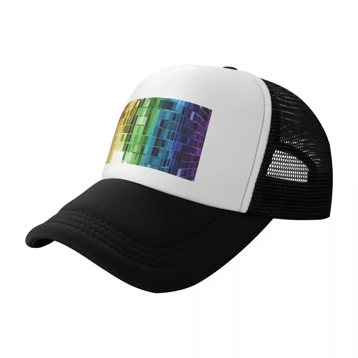 Rainbow Disco Ball Pattern Baseball Cap Streetwear Visor Sun Cap For Women 2024 Men's