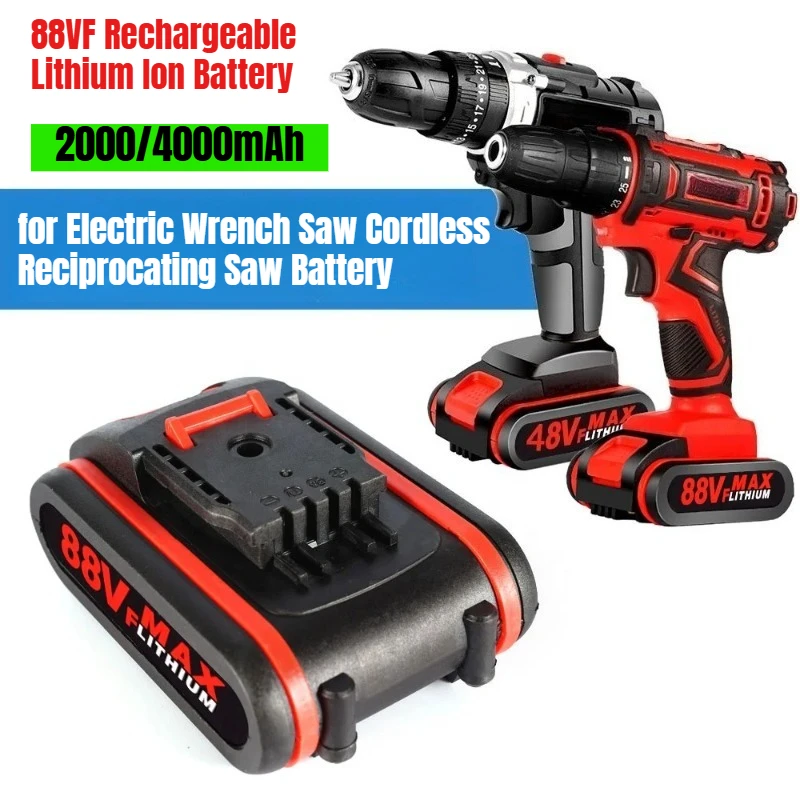 

2000/4000mAh 88VF Rechargeable Lithium Ion Battery for Electric Wrench Saw Cordless Reciprocating Saw