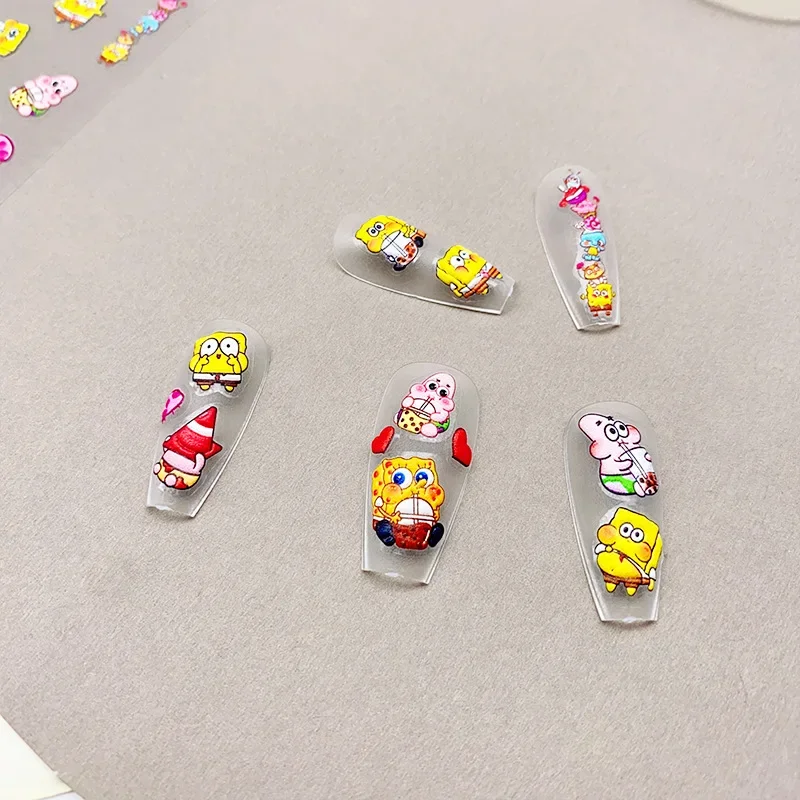 SpongeBob SquarePants Nail Art Stickers Patrick Star Water Cup Mobile Phone Case Computer Notebook Accessories Wholesale