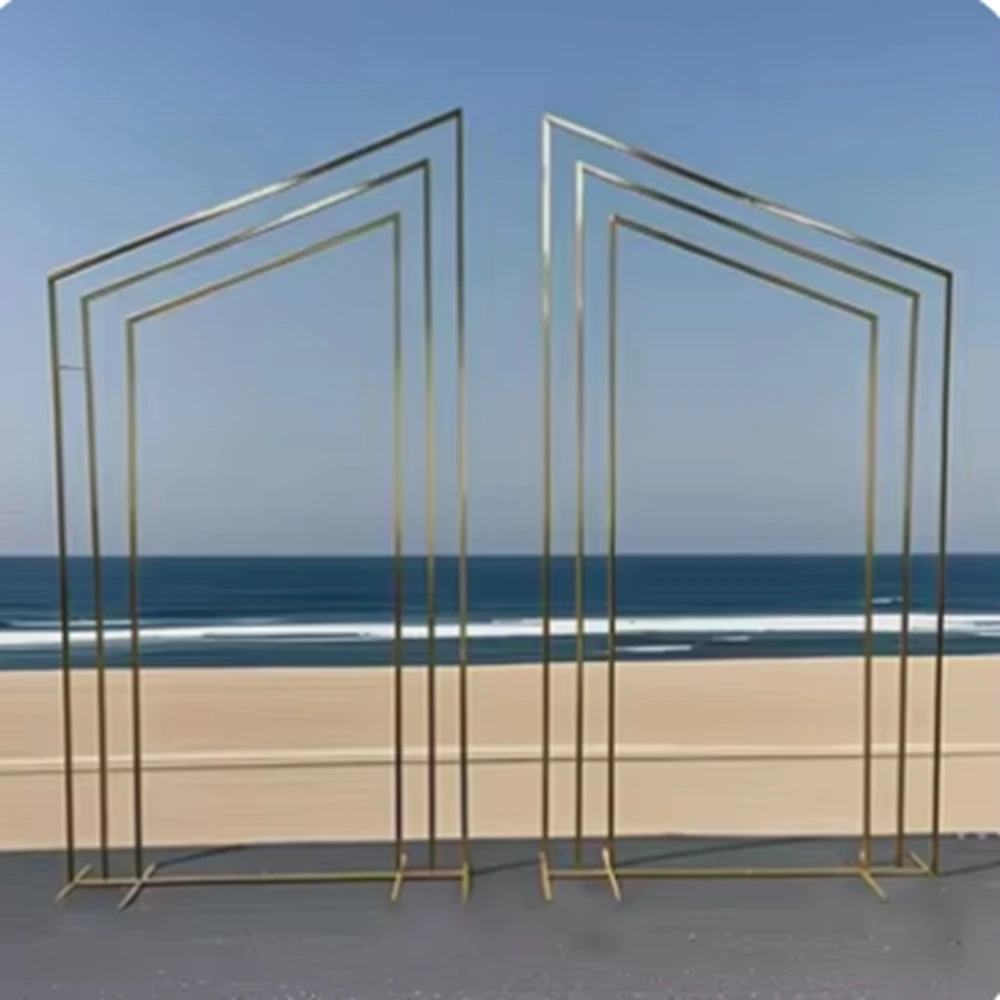 

1pcs/3pcs)Wedding Line Arch Frame Background. Birthday Outdoor Home Stage Decoration