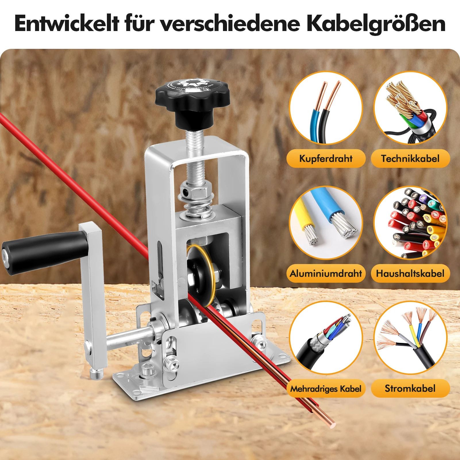 Portable Wire Stripper Manual Wire Stripping Tool 1-25mm Cable Electric Peeling Machine with Hand Crank Hand Electric Drill view 7