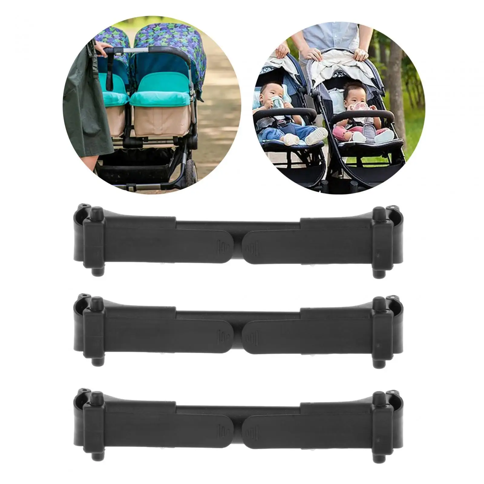 Twin Stroller Connector Universal Joints Baby Pushchair Linker Hook Adjustable Secure Straps for Double Umbrella Strollers for