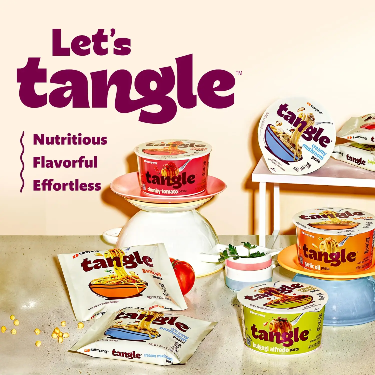 (samyang) tangle noodles inst. Sbr.. Garlic 100g