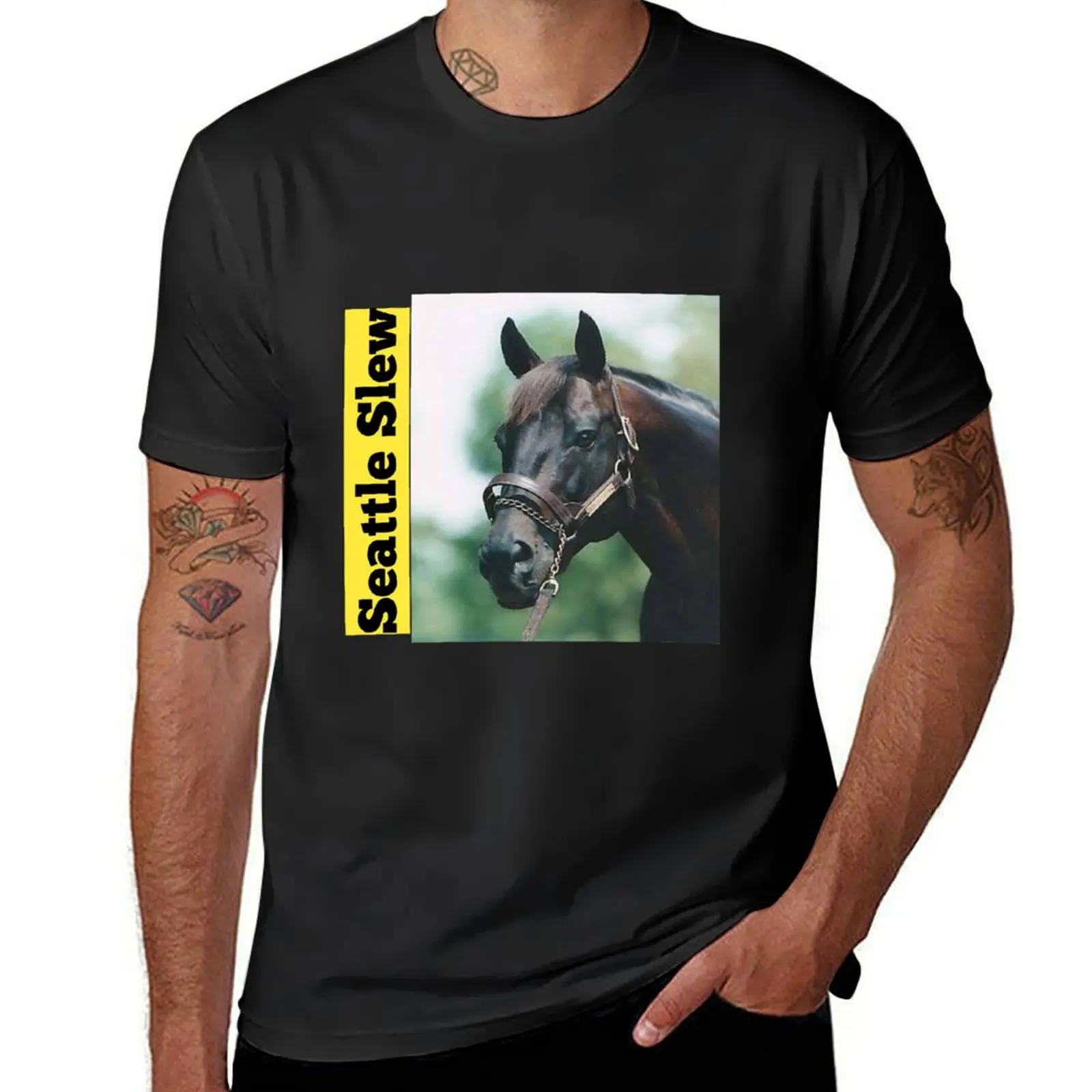 Футболка Seattle Slew - Triple Crown Winner Мужская, простая Эстетическая одежда, летняя одежда, заготовки
