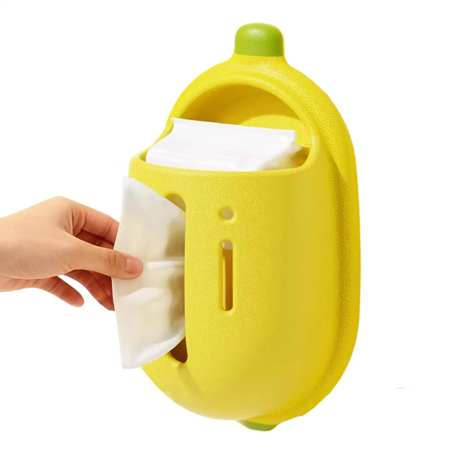 

Wall Mounted Tissue Holder Cute Adhesive Banana Shape Stand Rack Paper Towel Holders Waterproof Kitchen Roll Holder