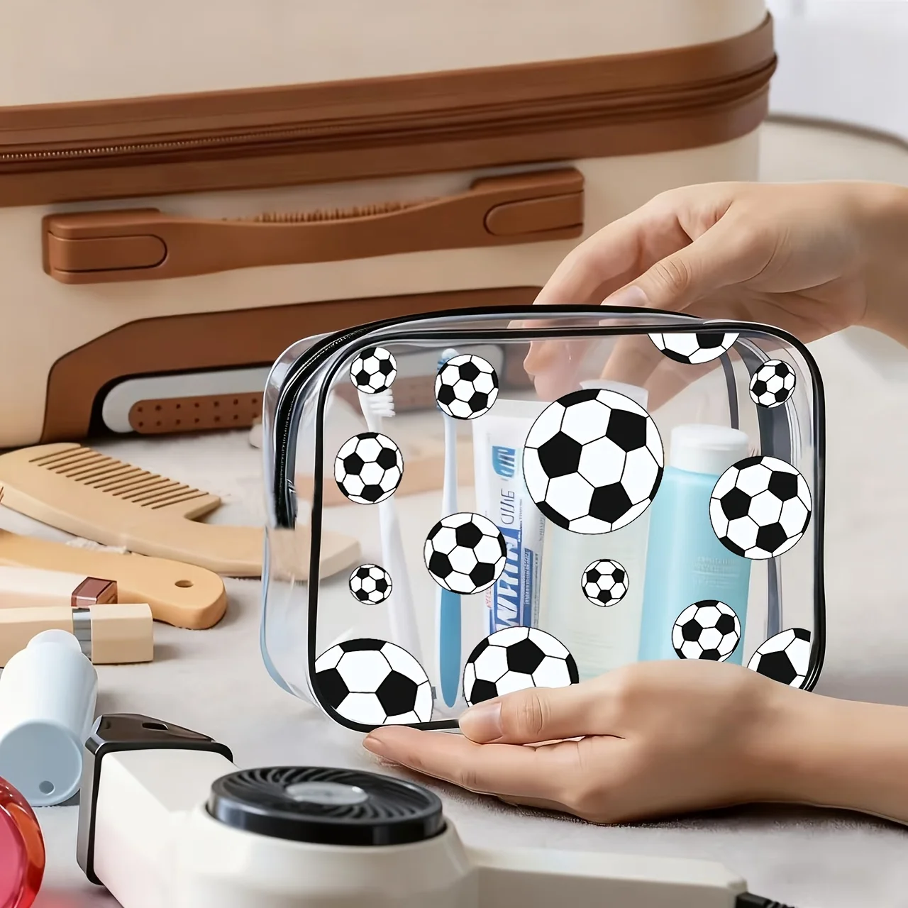 New Style Creative PVC Toiletry Makeup Bag, Multi Functional Portable Outdoor Travel Cosmetic Organizer