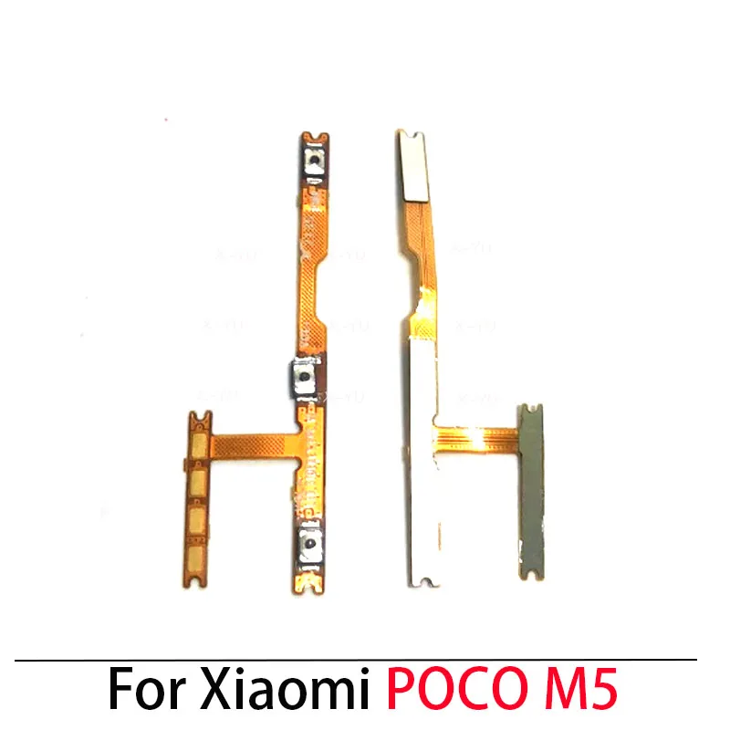 For Xiaomi POCO M4 M5 M5S Pro 5G Power On Off Switch Volume Side Button Flex Cable