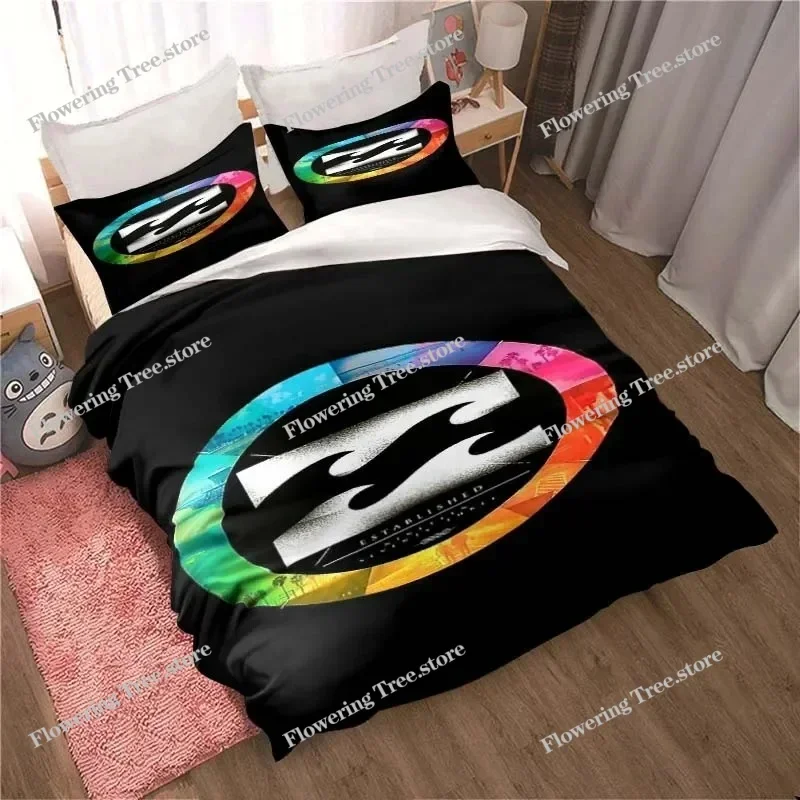 

Trendy B-Billabong Logo Sheets Quilt Covers Bedding Dormitory Sheets Bedding Set Soft Warm Bedding Set