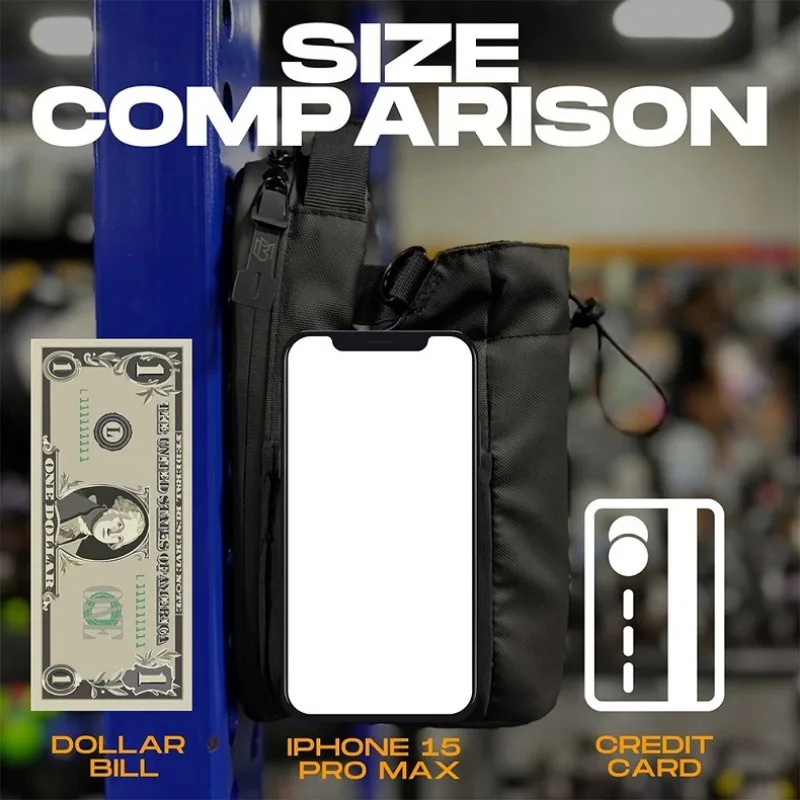 حقيبة رياضية مغناطيسية مع حامل زجاجة مياه - تصميم حقيبة الأكمام تحافظ على عناصرك من أرضية الصالة الرياضية القذرة وتخزين رياضي متين