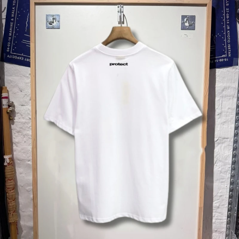 Overlay Letters Printed 321 Digital Logo Protect Tshirt High Quality Breathable Cotton White Round Neck Short Sleeve Men Women