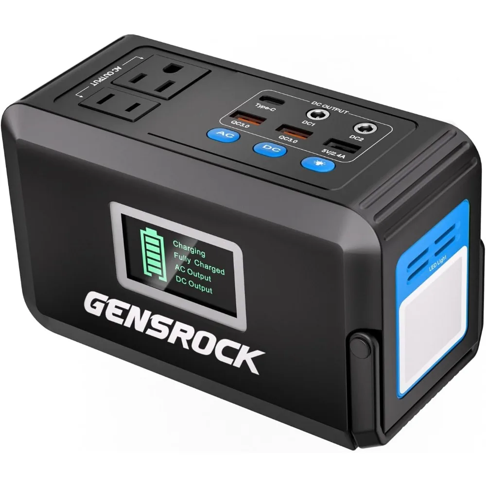 

Portable Power Station 120W, 88Wh Solar Generator with AC Outlets, QC3.0 & Type-C for Camping Travel Emergency