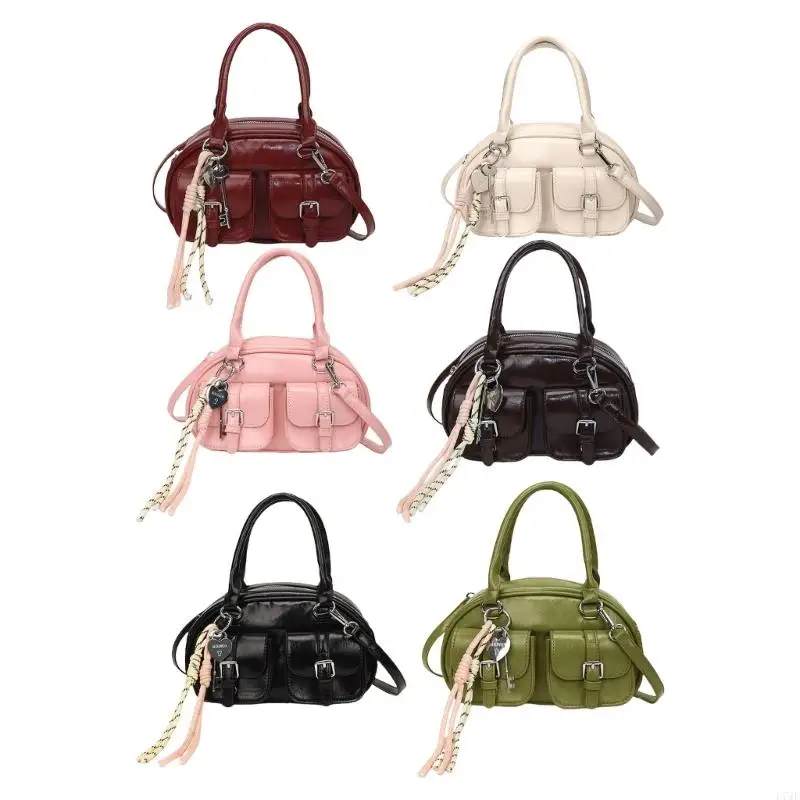 

L74F Women Shoulder Bag Top Handle Bag PU Leather Crossbody Bag Trendy Handbag
