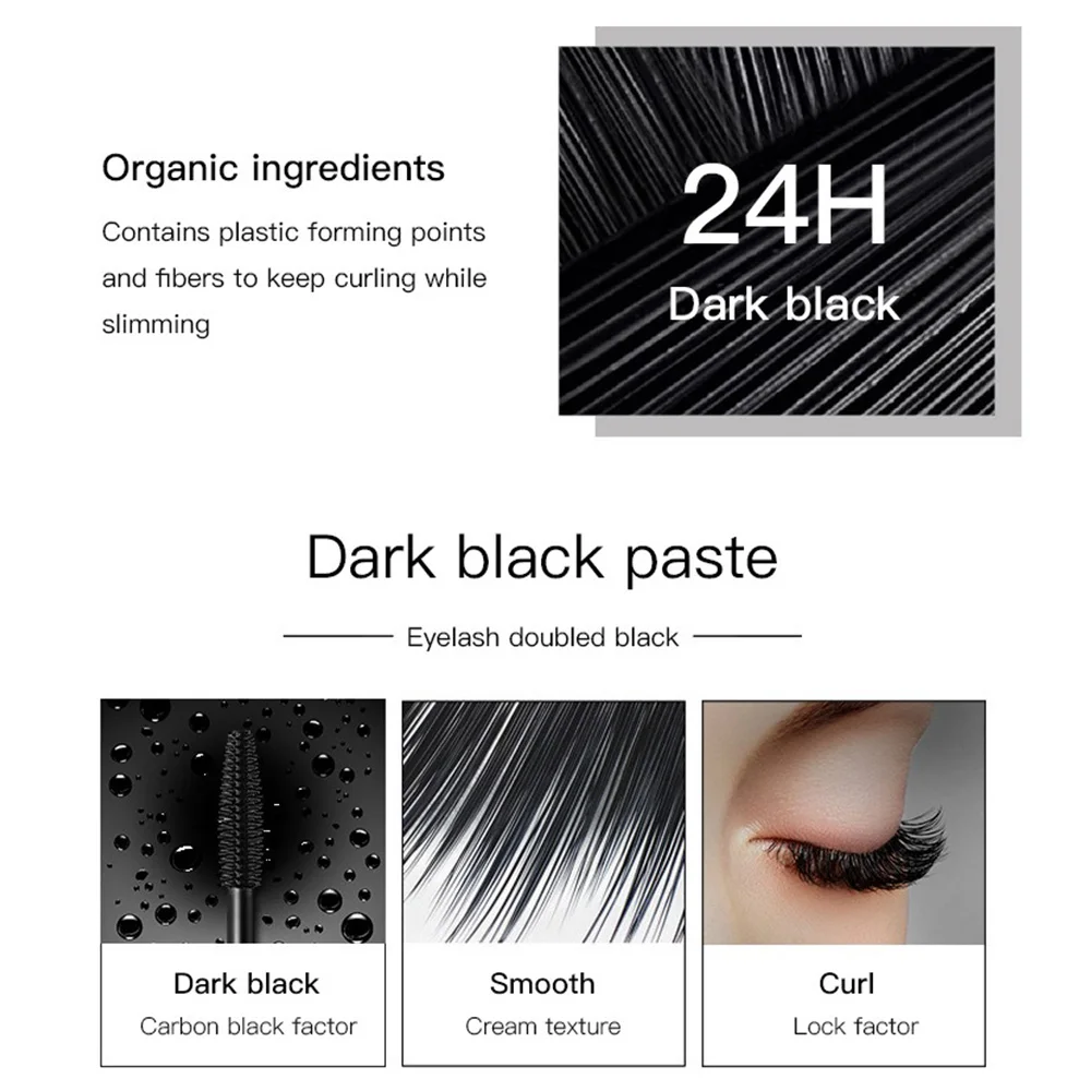 HENGFEI 4D Seide Schwarz Faser Lash Curling Mascara Wasserdichte Mascara Für Wimpern Verlängerung Dicke Wimpern Make-Up Kosmetik