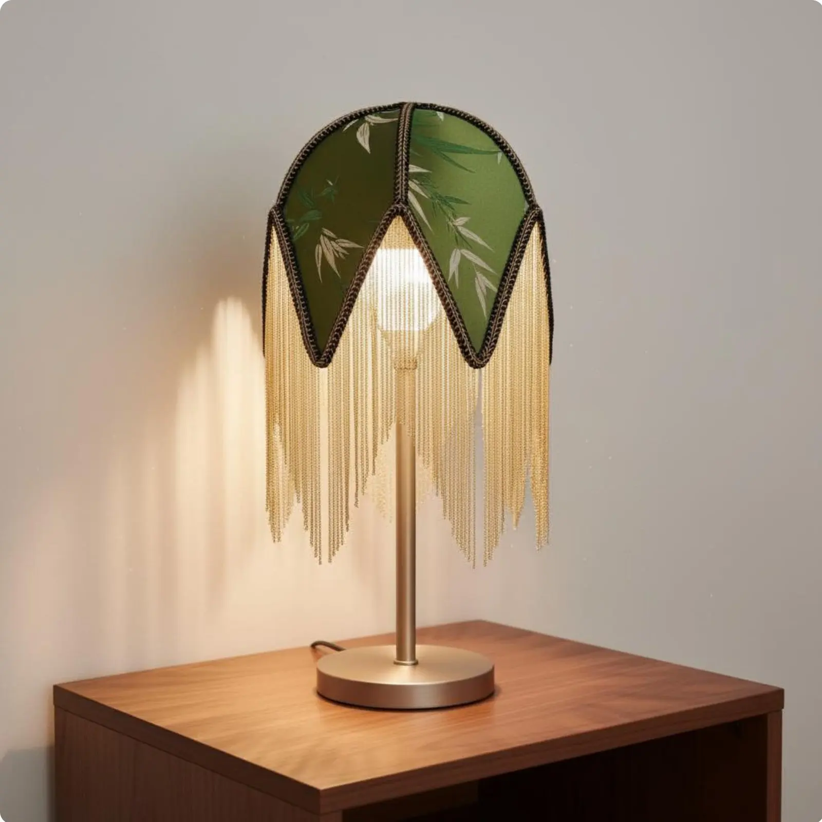 Tassel Lampshade Glare-Reducing Fringed Textile Light Shade French Influenced Design E27 Pendant Shade for Bedside, Bedroom, Liv