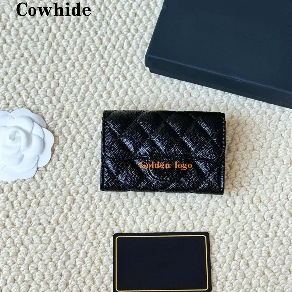 Top business coin zero wallet pure cow leather card cover fashion luxury design women's classic authentic credit card cover