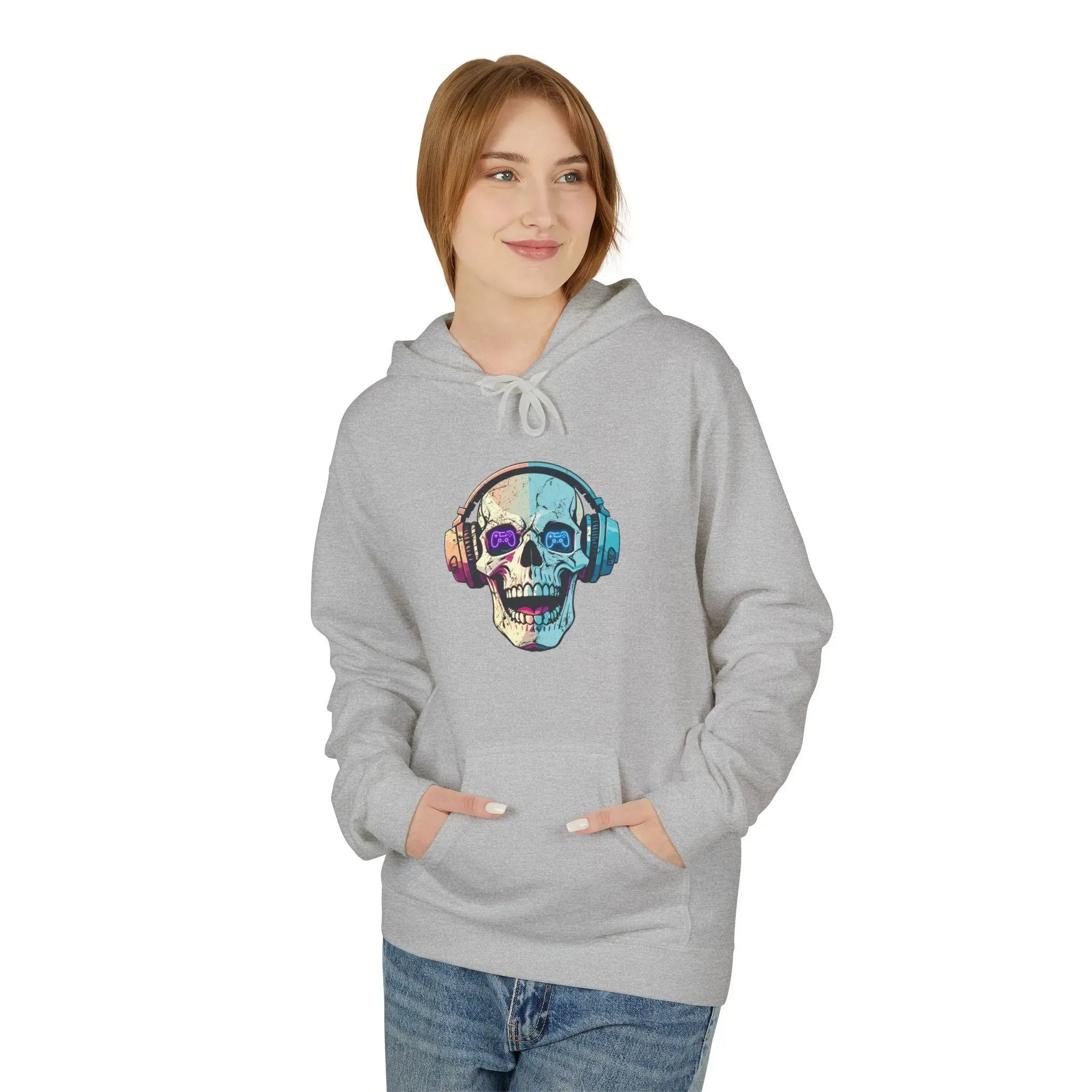 

Осенне-зимняя модная толстовка с капюшоном «Groovy Music Skull», острая хлопковая толстовка, стильный рок — толстовка с музыкой