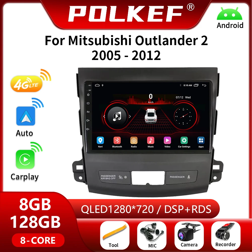 

Car Radio For Mitsubishi Outlander 2 2005-2012 Android Car Radio Multimedia Player Navigation GPS Carplay Auto Stereo DVD 2 Din