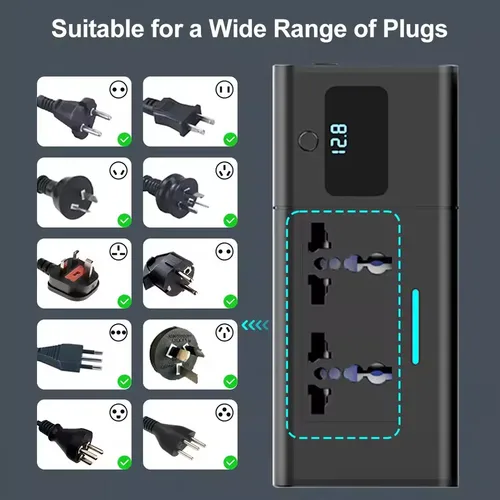 Imagen 2 del producto Inversor de 220v para coche, convertidor de potencia de voltaje de 12 a 220, 200W para vehículos de 12V