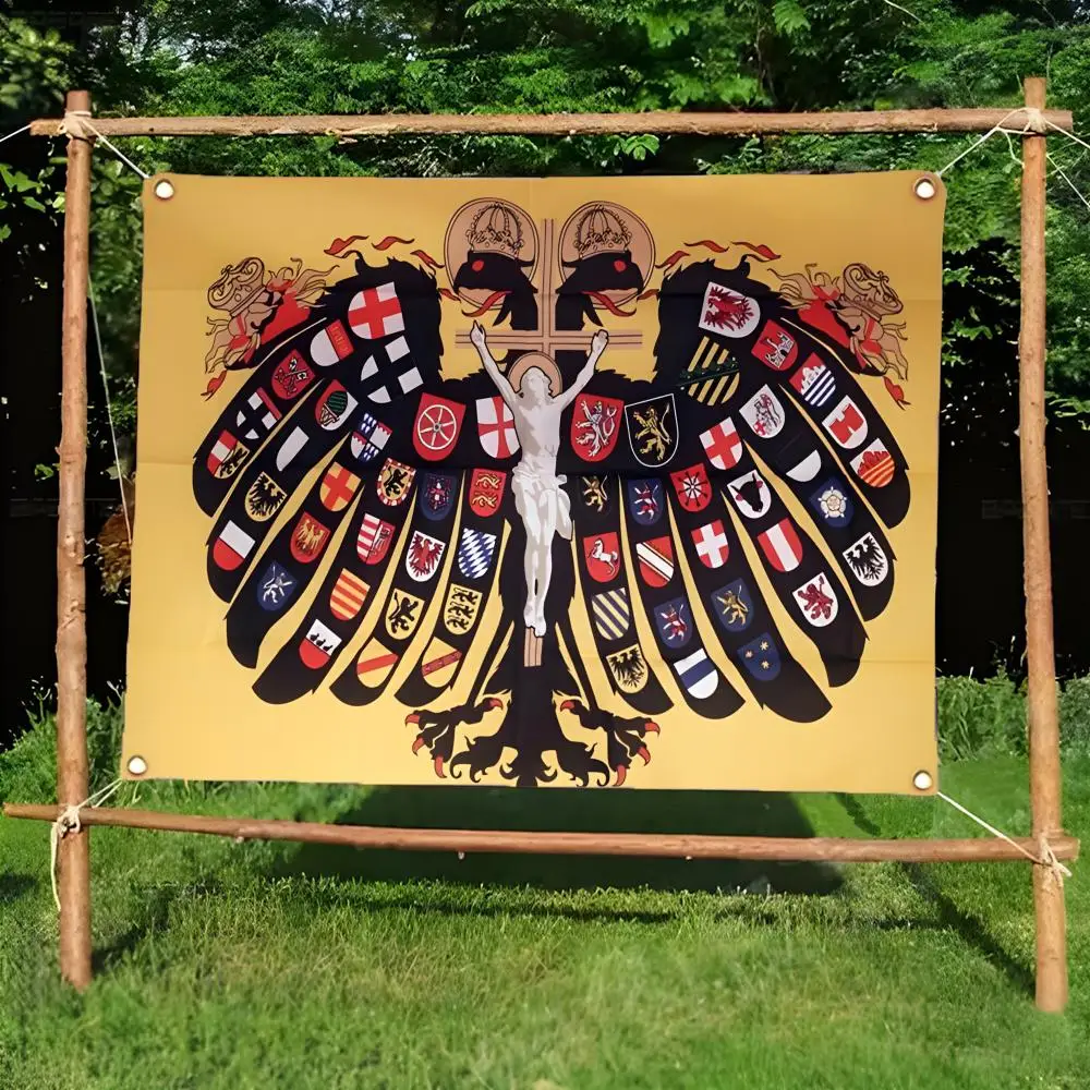 Banner  the Holy Roman Empire Flags Borderless four-ring ornament indoor outdoor decoration effortless to hang