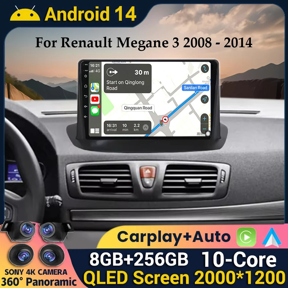 

Android 14 WIFI+4G Car Radio For Renault Megane 3 Fluence Samsung SM3 2008 - 2014 Multimedia Player DSP CarPlay GPS Stereo Auto