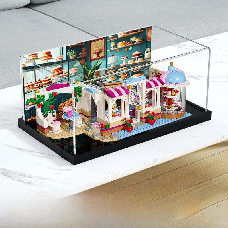

Acrylic Dustproof Box for 41119 Heart Lake City Coffee Shop Transparent Anime Model Display Box Rectangle Shaped Storage...