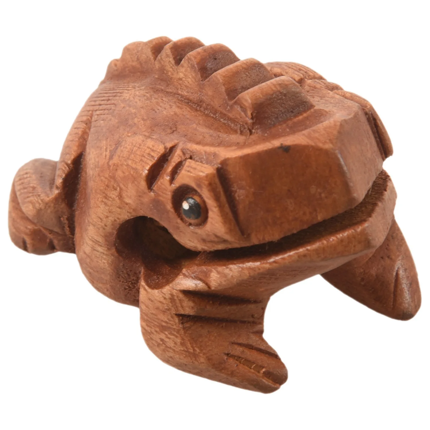 PerSCH-Grenouille en bois sculpté, jouet de nuit, son musical