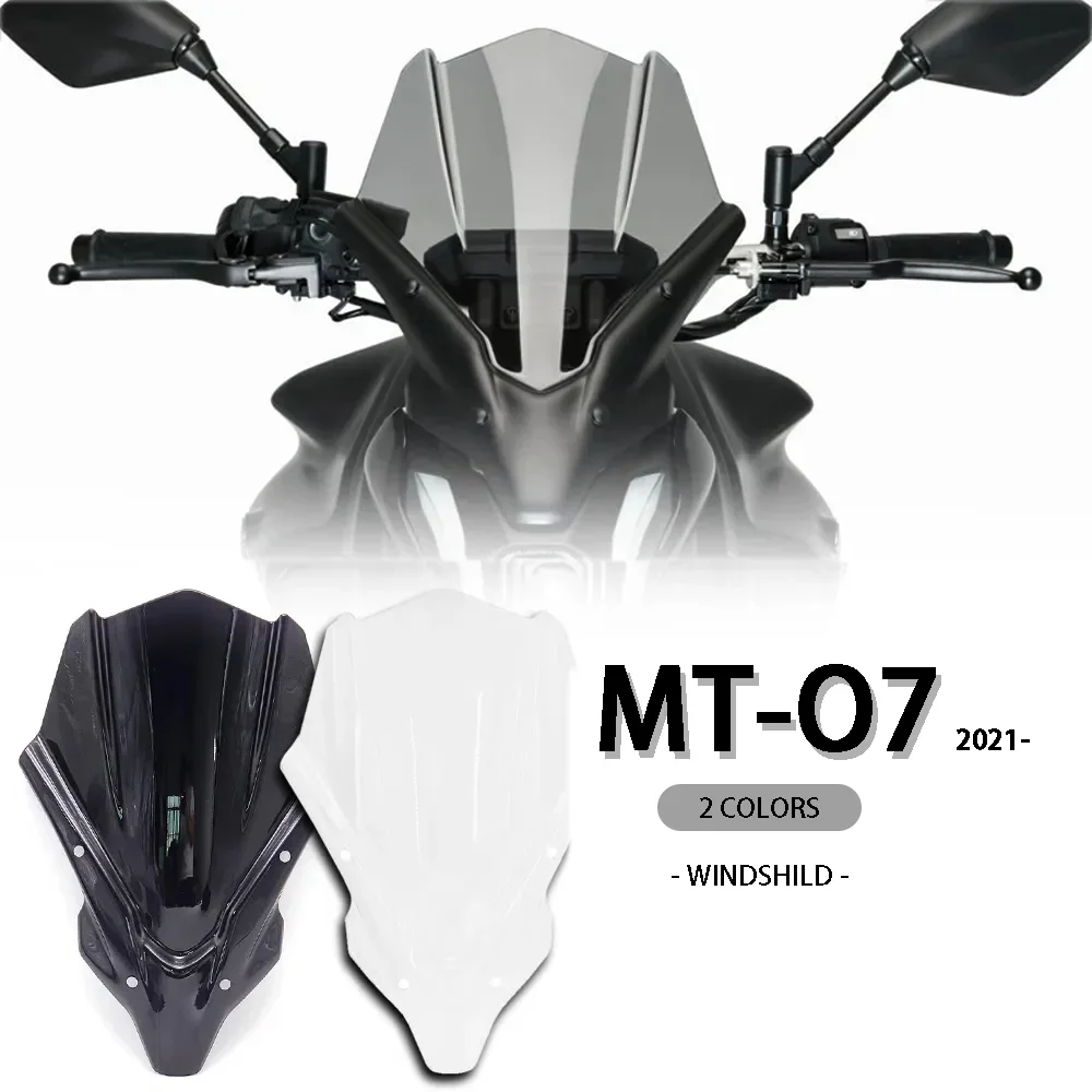 

For Yamaha MT-07 MT 07 MT07 mt07 Accessoris Transparent/Smoke black New 2021- Motorcycle Windshield WindScreen Front Screen